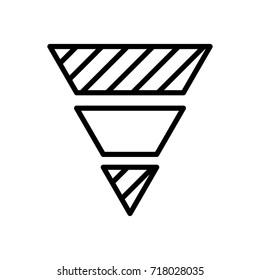 Premium graph icon or logo in line style. High quality sign and symbol on a white background. Vector outline pictogram for infographic, web design and app development.