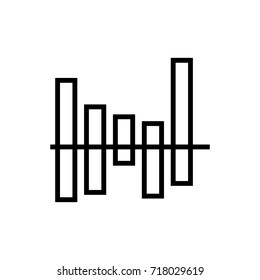 Premium graph icon or logo in line style. High quality sign and symbol on a white background. Vector outline pictogram for infographic, web design and app development.
