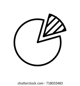 Premium graph icon or logo in line style. High quality sign and symbol on a white background. Vector outline pictogram for infographic, web design and app development.