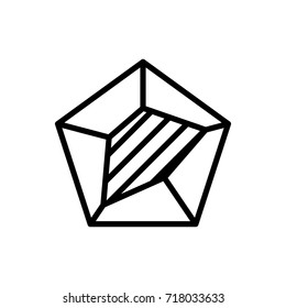 Premium graph icon or logo in line style. High quality sign and symbol on a white background. Vector outline pictogram for infographic, web design and app development.