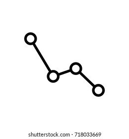 Premium graph icon or logo in line style. High quality sign and symbol on a white background. Vector outline pictogram for infographic, web design and app development.