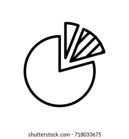 Premium graph icon or logo in line style. High quality sign and symbol on a white background. Vector outline pictogram for infographic, web design and app development.