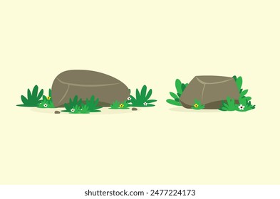 Premium Grass Stein Vektorillustration für den Einsatz.