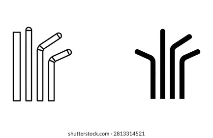 Premium Grass straw icon set Vector Icon Isolated on White Background