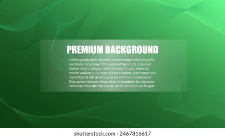 Premium green abstract background design with diagonal white line pattern. Vector horizontal template for digital lux business banner, formal invitation, luxury voucher, prestigious gift certific