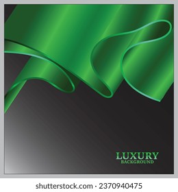 Premium green abstract background with gradient color background and dynamic shadow on background. Vector background