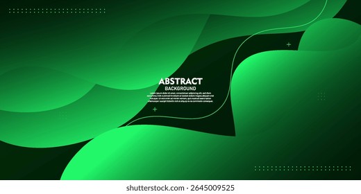 Premium green abstract background with gradient color background and dynamic lines in the background. Eps10 vector