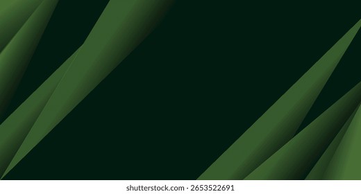 Fondo abstracto verde de Premium con fondo de color degradado y sombra dinámica sobre fondo. Vector de fondo.