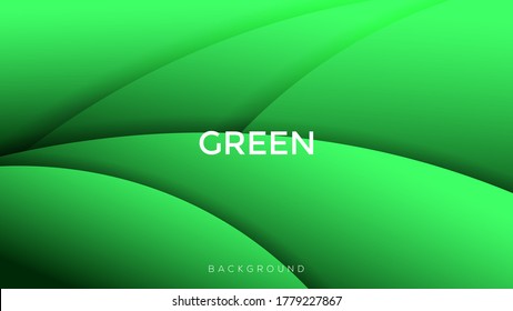 Fondo de color de gradiente verde premium con sombra dinámica sobre el fondo. fondo vectorial. Eps10
