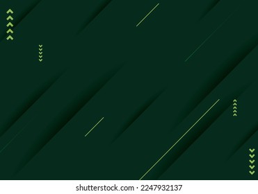 Premium green with shadown on background. abstract concept with gradient color background. Vector