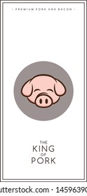 premium grilled pork bacon restaurant flyer
