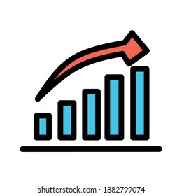 icono de línea de crecimiento premium, símbolo web para aplicaciones web y móviles, símbolo vector moderno, aislado en fondo blanco, signo de línea delgada simple,