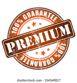 Premium guarantee stamp.  Vector illustration.