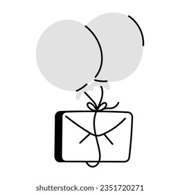Icono de la invitación de correo electrónico con mano premium 