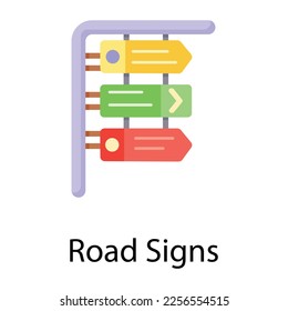 Premium hand drawn icon of road signs 
