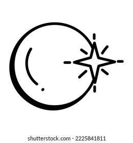 Icono de sol dibujado a mano premium 