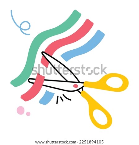 Premium hand drawn sticker of inauguration