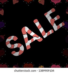 Premium handmade vector lettering and calligraphy phrase for greeting card, t-shirt, prints, banners and posters. Illustration in black, white and pink colors. Sale. Seamless pattern. Vector.