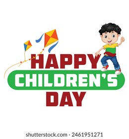 Plantilla de Vector premium happy children's day