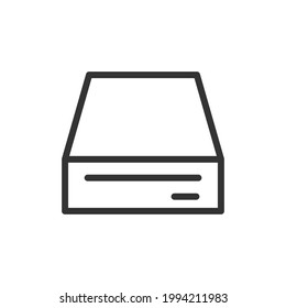 Icono de línea de hardware premium para aplicación, web y interfaz de usuario. Signo de trazo vectorial aislado en un fondo blanco. Icono de contorno de hardware en estilo moderno.