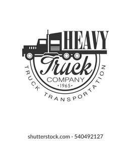 Premium Heavy Trucks Company Club Logo Black And White Design Template