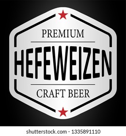 premium hefeweizen craft beer lable web badge icon