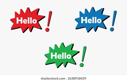 Premium hello sticker collection for use.
