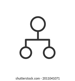Premium hierarchy line icon for app, web and UI. Vector stroke sign isolated on a white background. Outline icon of hierarchy in trendy style.