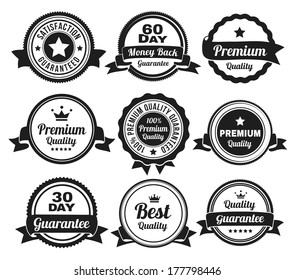 Premium high quality money back guarantee badges.