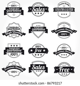 Premium high Quality sales free Labels with retro design