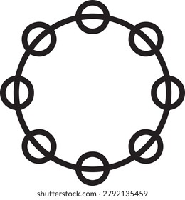 Premium High-Resolution Tambour Frame  Drumhead Vector Icon Set – Perfect for Music Education Apps, Percussion Instrument Designs, Rhythm Training Tools, Audio Production Layouts, Cultural