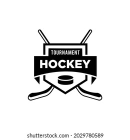 premium hockey club team vector black logo design template isolated white background