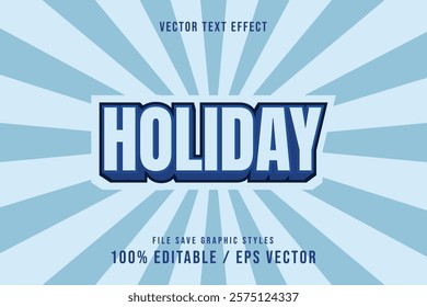 Premium Holiday text effects can be edited again, suitable poster