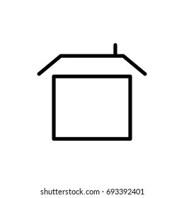 Premium home icon or logo in line style. High quality sign and symbol on a white background. Vector outline pictogram for infographic, web design and app development.