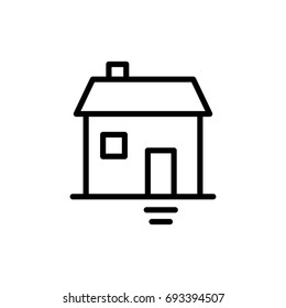 Premium home icon or logo in line style. High quality sign and symbol on a white background. Vector outline pictogram for infographic, web design and app development.