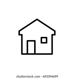 Premium home icon or logo in line style. High quality sign and symbol on a white background. Vector outline pictogram for infographic, web design and app development.