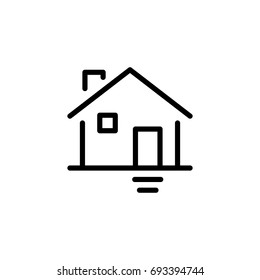 Premium home icon or logo in line style. High quality sign and symbol on a white background. Vector outline pictogram for infographic, web design and app development.