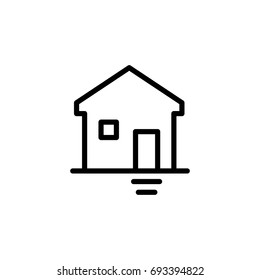 Premium home icon or logo in line style. High quality sign and symbol on a white background. Vector outline pictogram for infographic, web design and app development.
