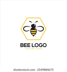 Premium Honey Bee Logo Imágenes vectoriales Plantilla de diseño