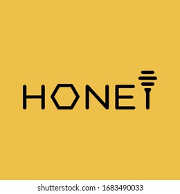 Premium honey brand name logo
