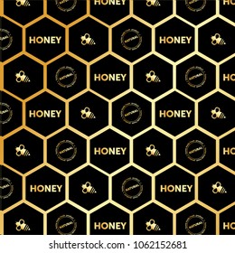 Premium honey layout. Inspirational design for advertising, brochure, package. 