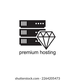 premium hosting icon , database icon