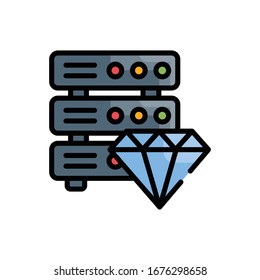 Premium Hosting Vector filled outline icon style illustration.