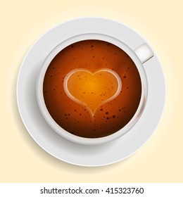 Premium hot Cup of coffee vector illustration