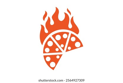 Premium Hot Food fire Logo Design Vector Template