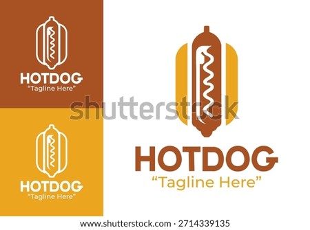 A premium hotdog logo created for upscale street food concepts and refined branding.