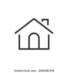Premium house line icon for app, web and UI. Vector stroke sign isolated on a white background. Outline icon of house in trendy style.