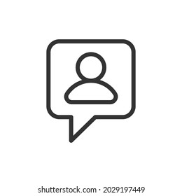 Premium Human Resources Line Symbol für App, Web und UI. Vektorgrafik-Schlagzeichen einzeln auf weißem Hintergrund. Umriss Symbol der Humanressourcen im trendigen Stil.