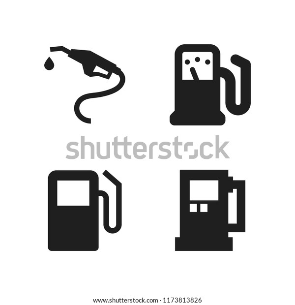 premium icon. 4\
premium vector icons set. gas station and gas filler icons for web\
and design about premium\
theme