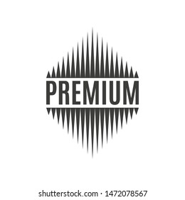 Premium icon, badge or label. High Quality stamp. T-shirt typography print with Premium text. Vector illustration.
